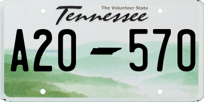 TN license plate A2057O