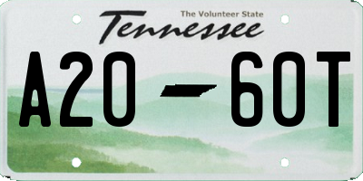 TN license plate A2060T