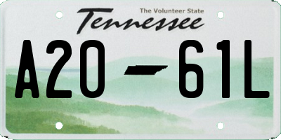 TN license plate A2061L