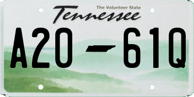 TN license plate A2061Q