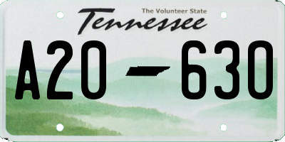 TN license plate A2063O