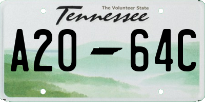 TN license plate A2064C