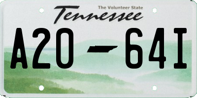 TN license plate A2064I