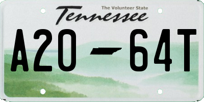 TN license plate A2064T