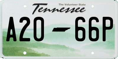TN license plate A2066P