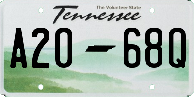 TN license plate A2068Q