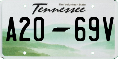 TN license plate A2069V