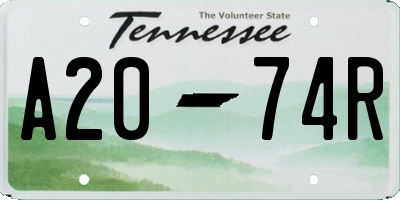 TN license plate A2074R
