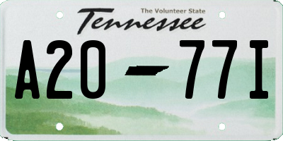 TN license plate A2077I
