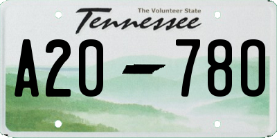 TN license plate A2078O