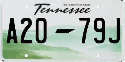 TN license plate A2079J