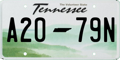 TN license plate A2079N