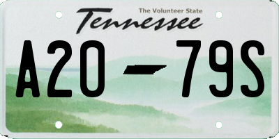 TN license plate A2079S