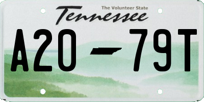 TN license plate A2079T