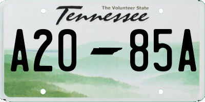TN license plate A2085A