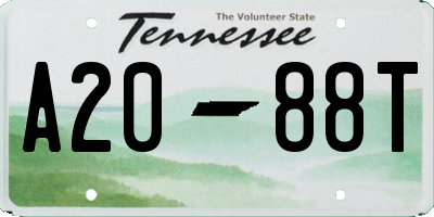 TN license plate A2088T