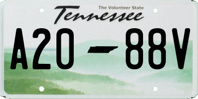 TN license plate A2088V