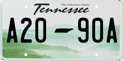 TN license plate A2090A