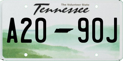 TN license plate A2090J