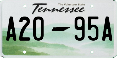 TN license plate A2095A