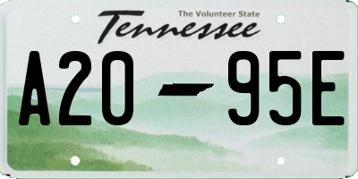 TN license plate A2095E
