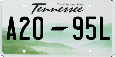 TN license plate A2095L