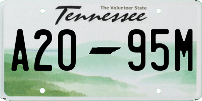 TN license plate A2095M