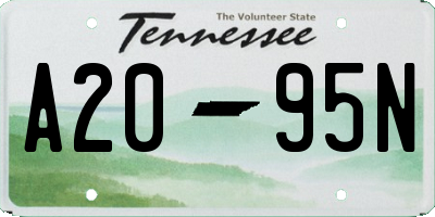 TN license plate A2095N
