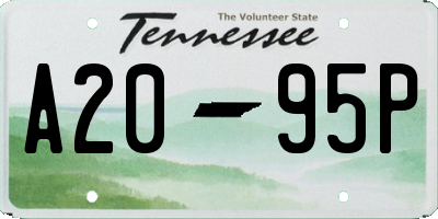 TN license plate A2095P