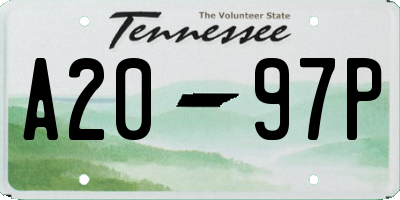 TN license plate A2097P