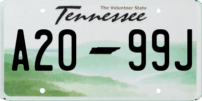 TN license plate A2099J