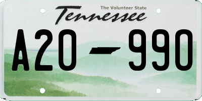 TN license plate A2099O