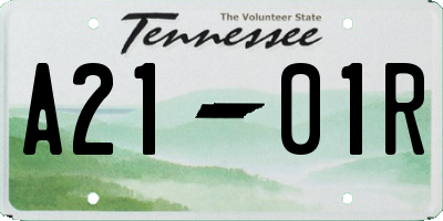 TN license plate A2101R