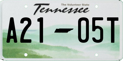 TN license plate A2105T