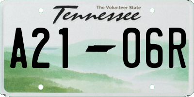 TN license plate A2106R