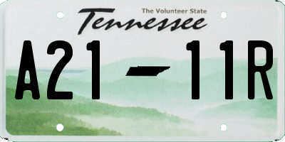 TN license plate A2111R