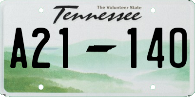 TN license plate A2114O