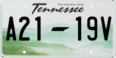 TN license plate A2119V