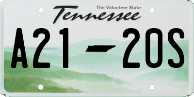 TN license plate A2120S