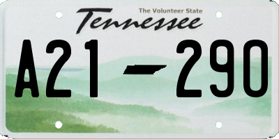 TN license plate A2129O