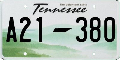 TN license plate A2138O
