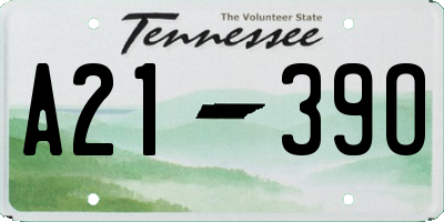 TN license plate A2139O