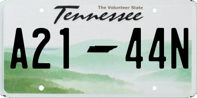TN license plate A2144N