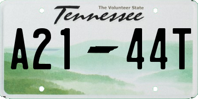 TN license plate A2144T