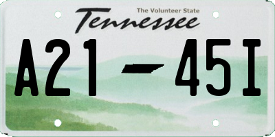 TN license plate A2145I