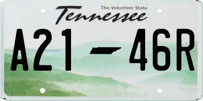 TN license plate A2146R