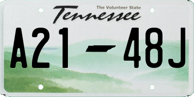 TN license plate A2148J