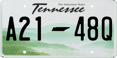 TN license plate A2148Q