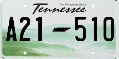 TN license plate A2151O