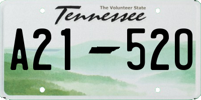 TN license plate A2152O